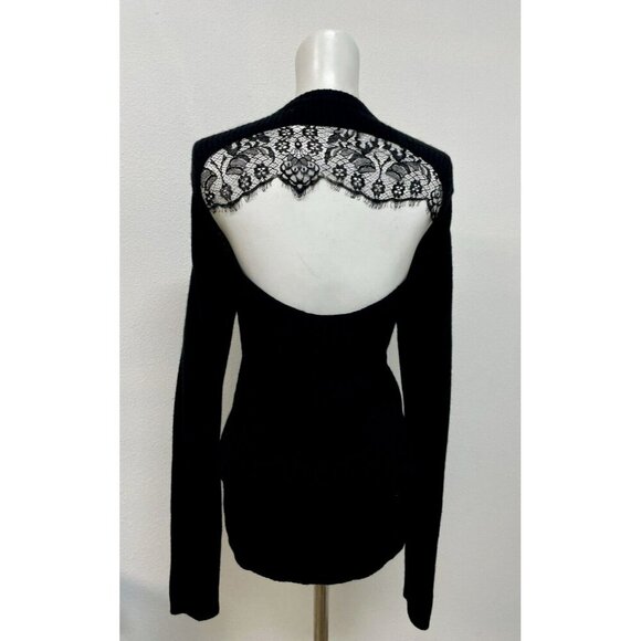 ALC Tops - A.L.C. Wool And Cashmere Blend Lace Back Cut Out Sweater Black size M
